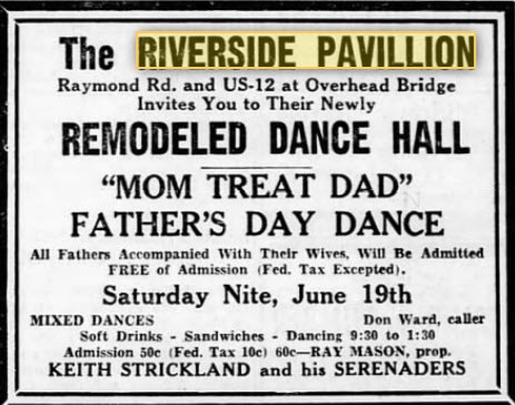 Riverside Pavilion - 18 Jun 1948 Ad